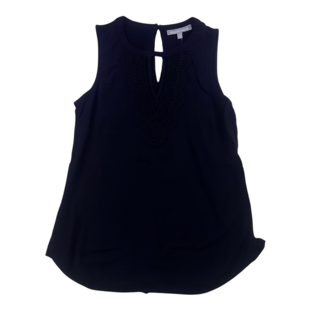 Daniel Rainn Sleeveless Black‎ Textured Panel Blouse NWT XS